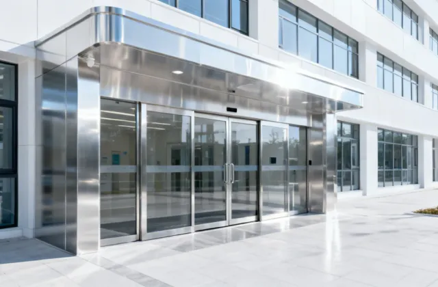 Healthcare building aluminum entrance systems